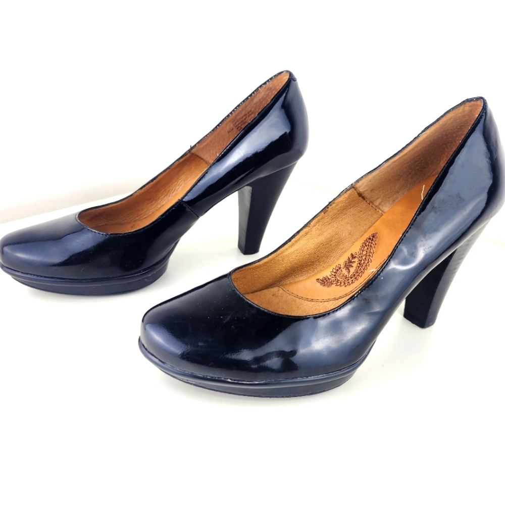 Sofft Black Patent Leather Pumps Women Heels Size 9.5M